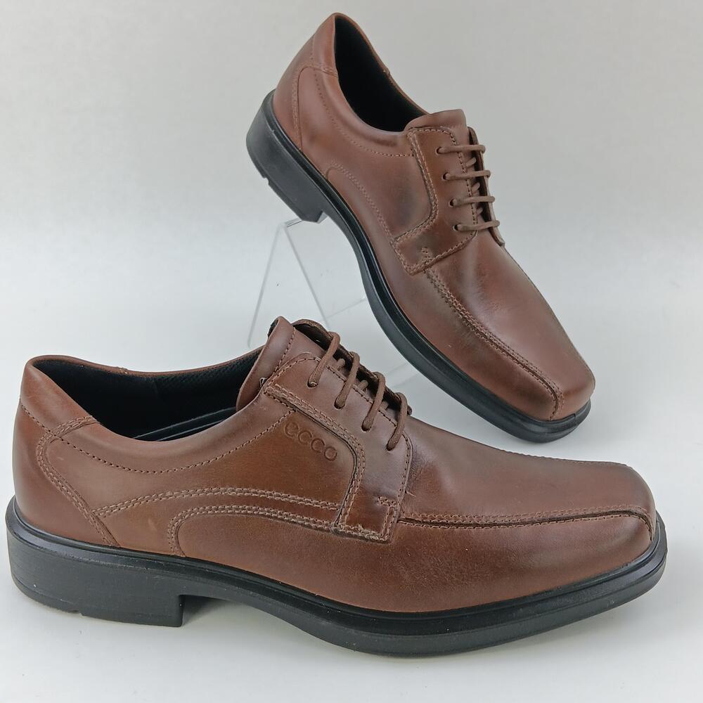 ECCO Shoes Mens Size 7 Brown Leather Derby Lace Up Dress Oxford Comfort BIOM